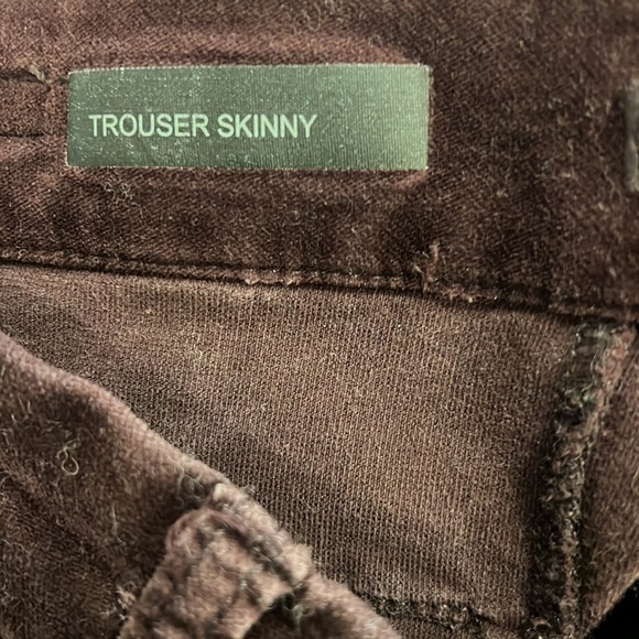 Kut from the Kloth Brown Velvet Trouser Skinny Jeans Size 6 - Picture 8 of 10